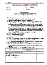 Kế hoạch bài học Tin học 6 - Bài thực hành 2 Đăng kí tài khoản thư điện tử (2 tiết) - Năm học 2016-2017 - Nguyễn Văn Dũng
